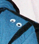 Late Medieval Leather Trimmed Arming Doublet in Blue Linen